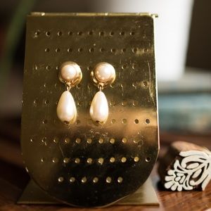 Antique Pearl Drop Earrings